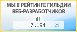 In-Site, г. Иркутск, в независимом рейтинге Восточно-Европейской гильдии веб-разработчиков - показатель рейтинга и место по России