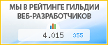 Аниматика, г. Владивосток, в независимом рейтинге Восточно-Европейской гильдии веб-разработчиков - показатель рейтинга и место по России