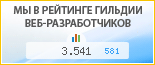 TeamProfi, г. Ярославль, в независимом рейтинге Восточно-Европейской гильдии веб-разработчиков - показатель рейтинга и место по России