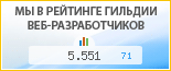 Волга-Веб, г. Ярославль, в независимом рейтинге Восточно-Европейской гильдии веб-разработчиков - показатель рейтинга и место по России