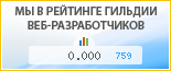 Веб-студия Landing.ru, г. Москва, в независимом рейтинге Восточно-Европейской гильдии веб-разработчиков - показатель рейтинга и место по России