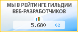 siluet studio, г. Санкт-Петербург, в независимом рейтинге Восточно-Европейской гильдии веб-разработчиков - показатель рейтинга и место по России