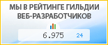 Nabiev.Net, г. Москва, в независимом рейтинге Восточно-Европейской гильдии веб-разработчиков - показатель рейтинга и место по России