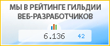 ВЕБМОТОР, г. Екатеринбург, в независимом рейтинге Восточно-Европейской гильдии веб-разработчиков - показатель рейтинга и место по России