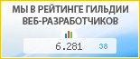 D1, г. Екатеринбург, в независимом рейтинге Восточно-Европейской гильдии веб-разработчиков - показатель рейтинга и место по России