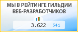 На ладони, г. Новосибирск, в независимом рейтинге Восточно-Европейской гильдии веб-разработчиков - показатель рейтинга и место по России