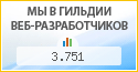 Студия веб-дизайна «Диол», г. Тула, в независимом рейтинге Восточно-Европейской гильдии веб-разработчиков - показатель рейтинга