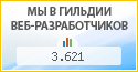 Нэтсмарт, г. Владивосток, в независимом рейтинге Восточно-Европейской гильдии веб-разработчиков - показатель рейтинга