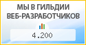 Вэб-студия «АКРИТ», г. Саратов, в независимом рейтинге Восточно-Европейской гильдии веб-разработчиков - показатель рейтинга