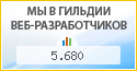 siluet studio, г. Санкт-Петербург, в независимом рейтинге Восточно-Европейской гильдии веб-разработчиков - показатель рейтинга