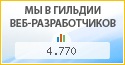 LENIK DESIGN, г. Санкт-Петербург, в независимом рейтинге Восточно-Европейской гильдии веб-разработчиков - показатель рейтинга