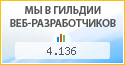 Бизнес-Дизайн, г. Самара, в независимом рейтинге Восточно-Европейской гильдии веб-разработчиков - показатель рейтинга